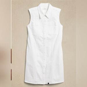 Denim Seamed Mini Dress - Size Large - Banana Republic